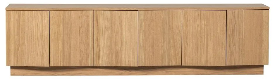 Szafka pod TV z litego drewna dębowego w naturalnym kolorze 200x52x45 cm Zuma – WOOOD