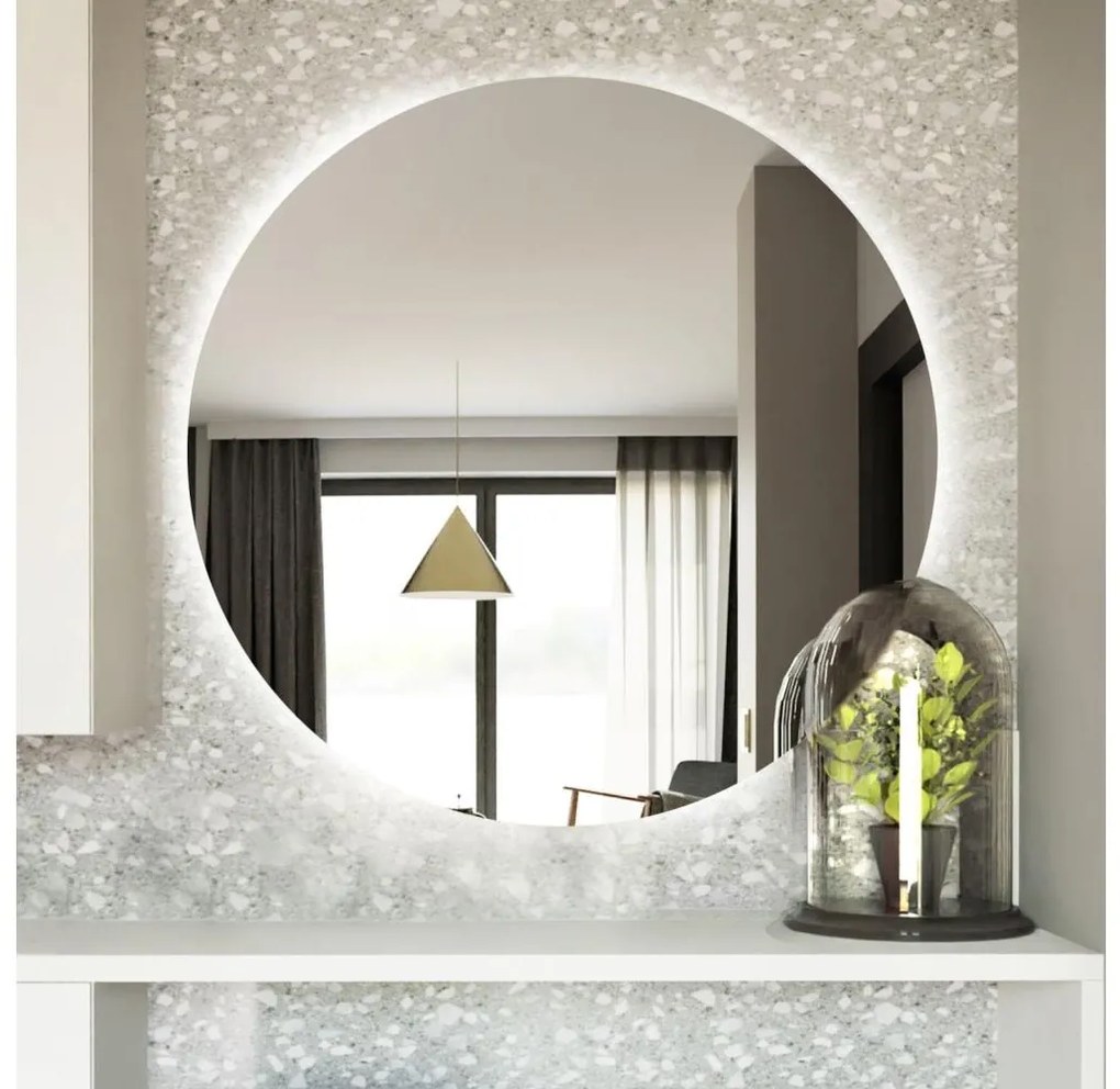 Baltica Design - Lustro łazienkowe LED z podświetleniem BRIGHT 15W/230V 6500K śr. 100 cm IP65