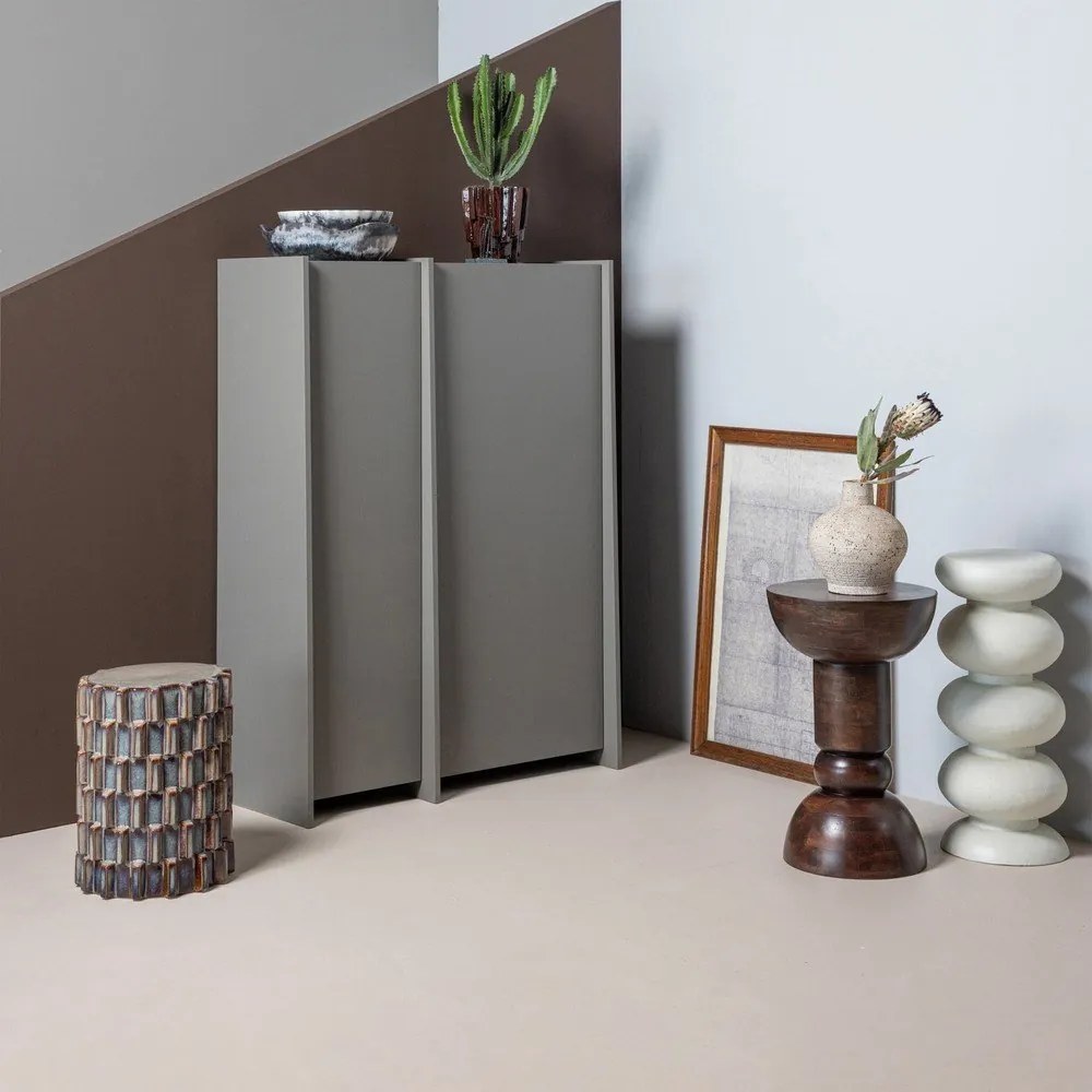 Okrągły stolik z litego drewna mango ø 46 cm Emel – WOOOD