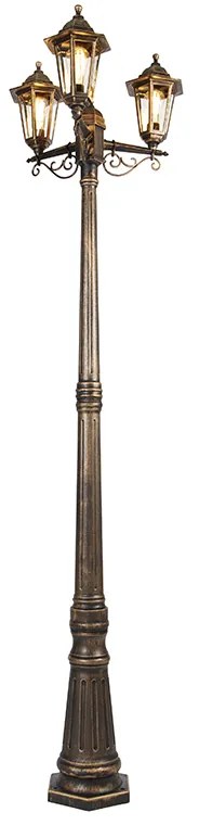 Inteligentny lampion zewnętrzny złoty 3-źródła światła z WiFi ST64 - New Haven