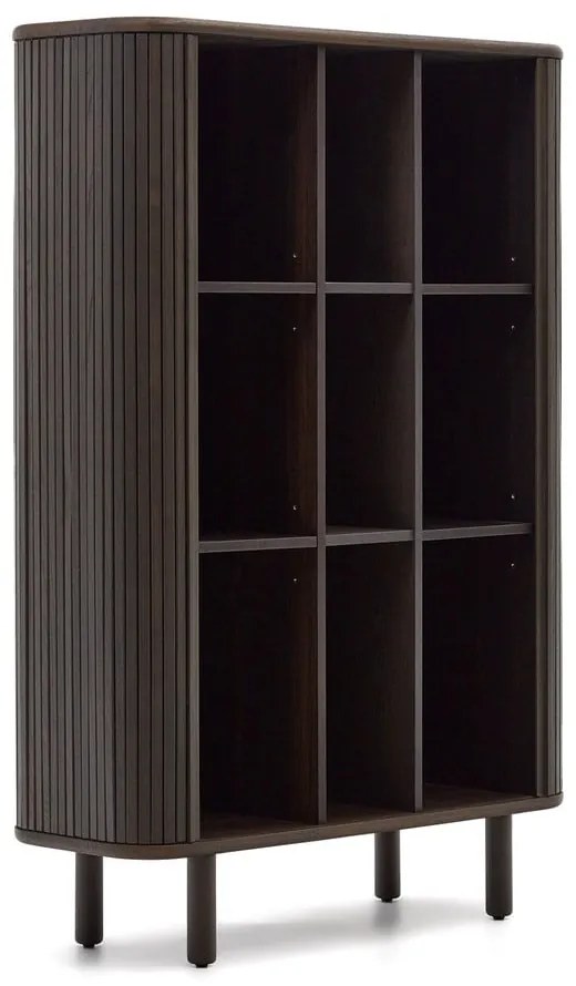 Ciemnobrązowa szafka w dekorze jesionu z drzwiami przesuwnymi 110x140 cm Mailen – Kave Home