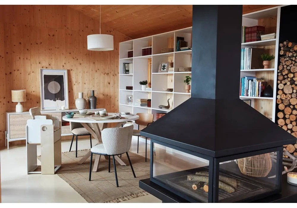 Czarno-naturalne krzesło Maureen – Kave Home