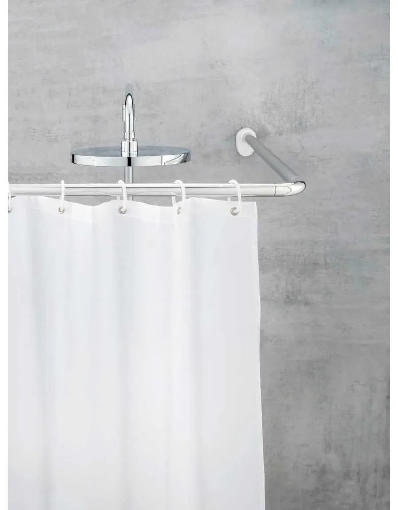 Uniwersalny narożny drążek na zasłonę prysznicową Wenko Shower Curtain Rod