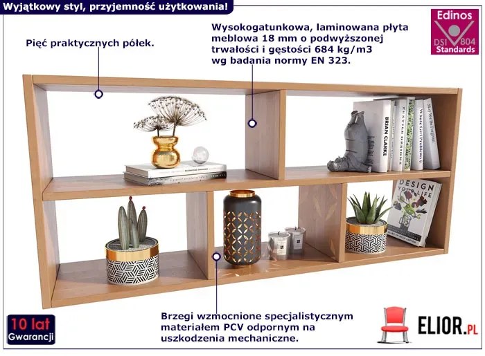 Skandynawska Półka Z Przegródkami Olcha G4-B17