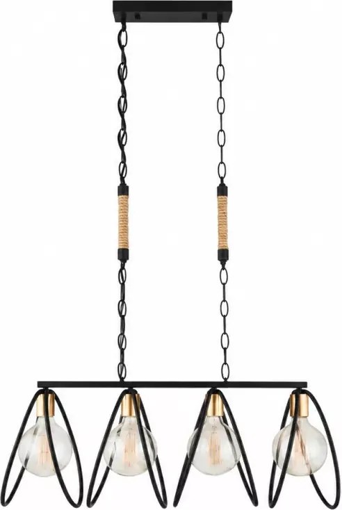 Nowoczesna stalowa lampa sufitowa ze złoceniami