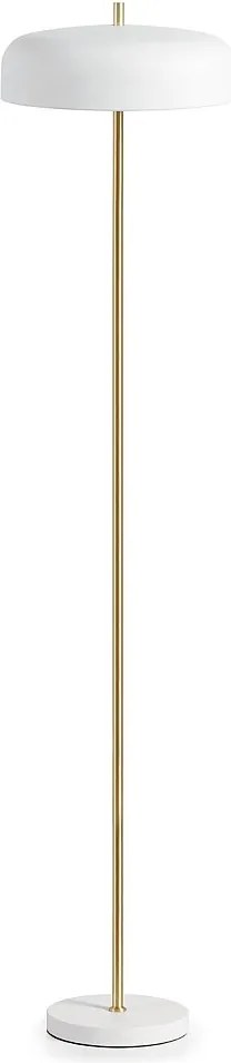 Lampa sto?owa TAICHI w nowoczesnym stylu - H45 cm - 2x E27 40W - kabel 2 metry - w??czanie i wy??czanie - stal - bia?y i z?oty - IP20