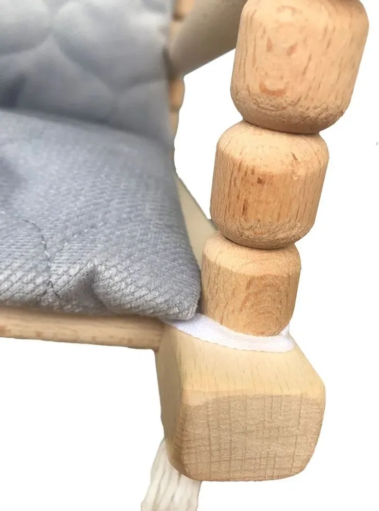 Szara huśtawka domowa do pokoju dziecka 3w1 Z1-P06