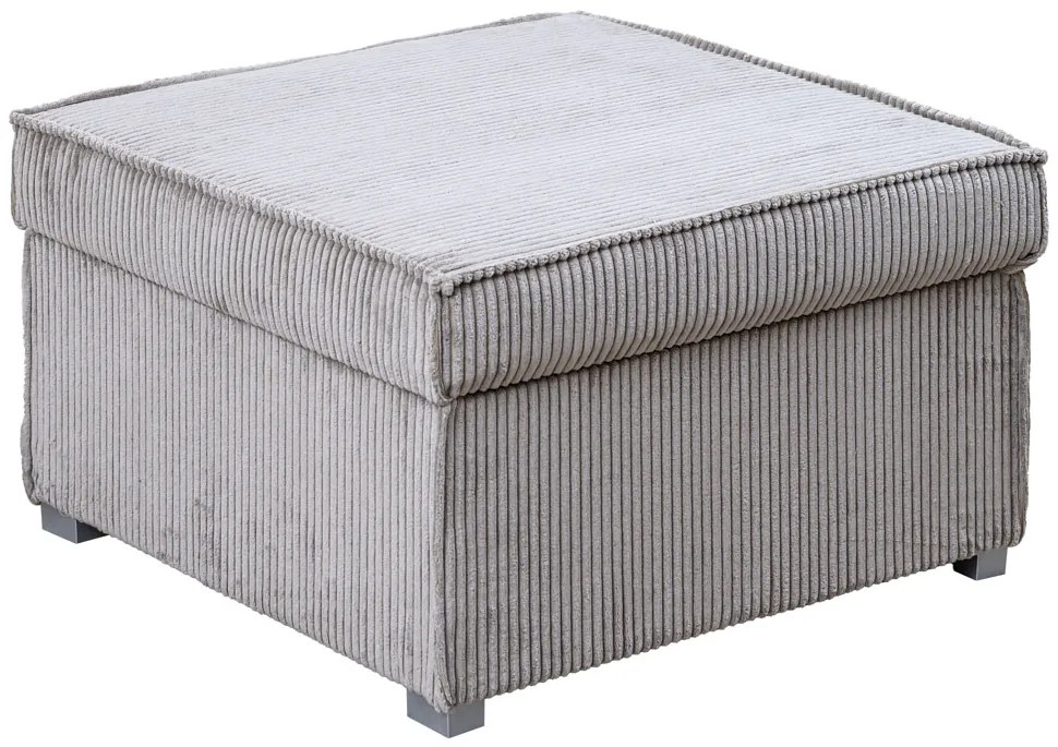 Beżowy taboret SMART COSARO z miejscem do przechowywania 65x65 cm