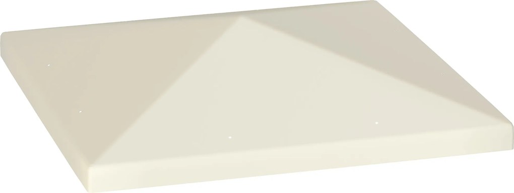 Outsunny Zamienna płachta do pawilonu 3 x 3 m, płachta do ogrodowego pawilonu, z otworami odprowadzającymi wodę, UPF30+, kremowy