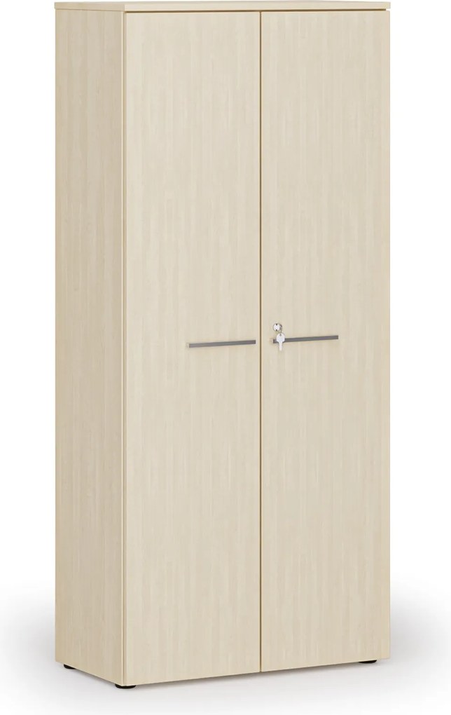 Szafa biurowa z drzwiami PRIMO WOOD, 800 x 420 x 1781 mm, brzoza