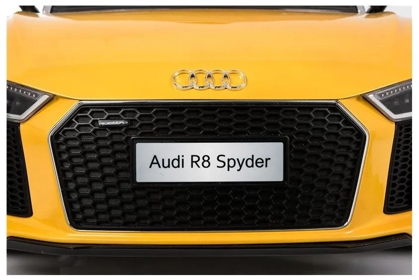 Auto na akumulator audi r8 spyder żółty