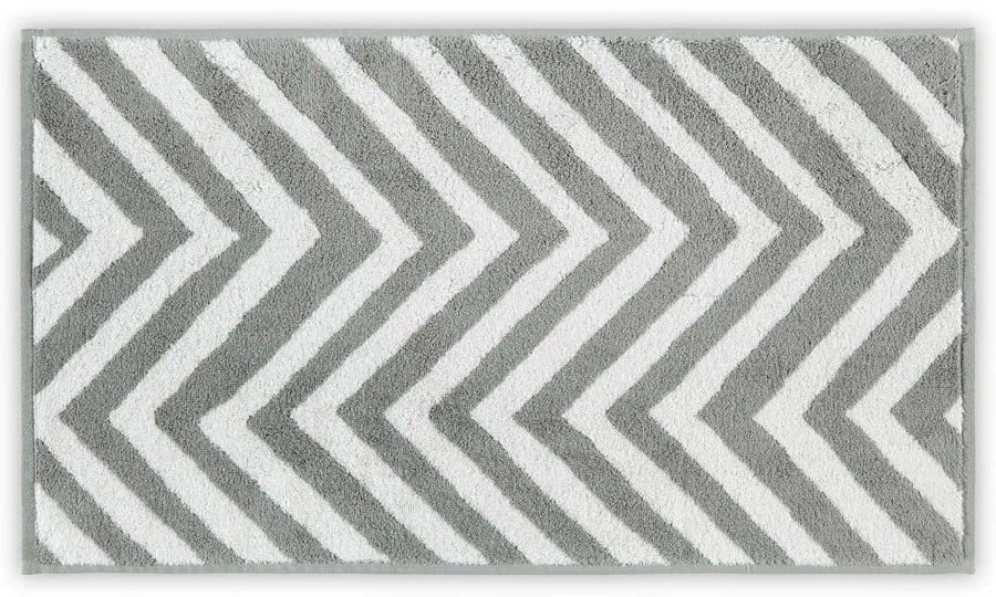 Biało-szary bawełniany ręcznik 33x33 cm Chevron – Foutastic