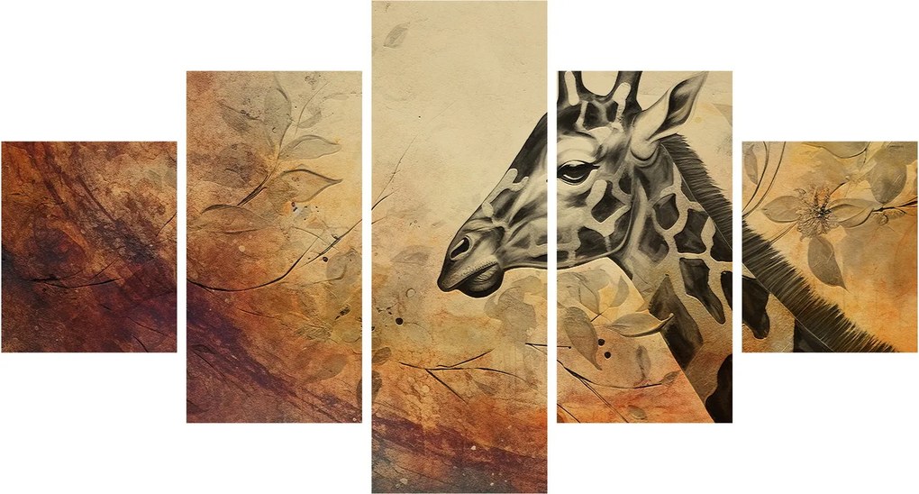 Obraz - Żyrafa, malarstwo (125x70 cm)