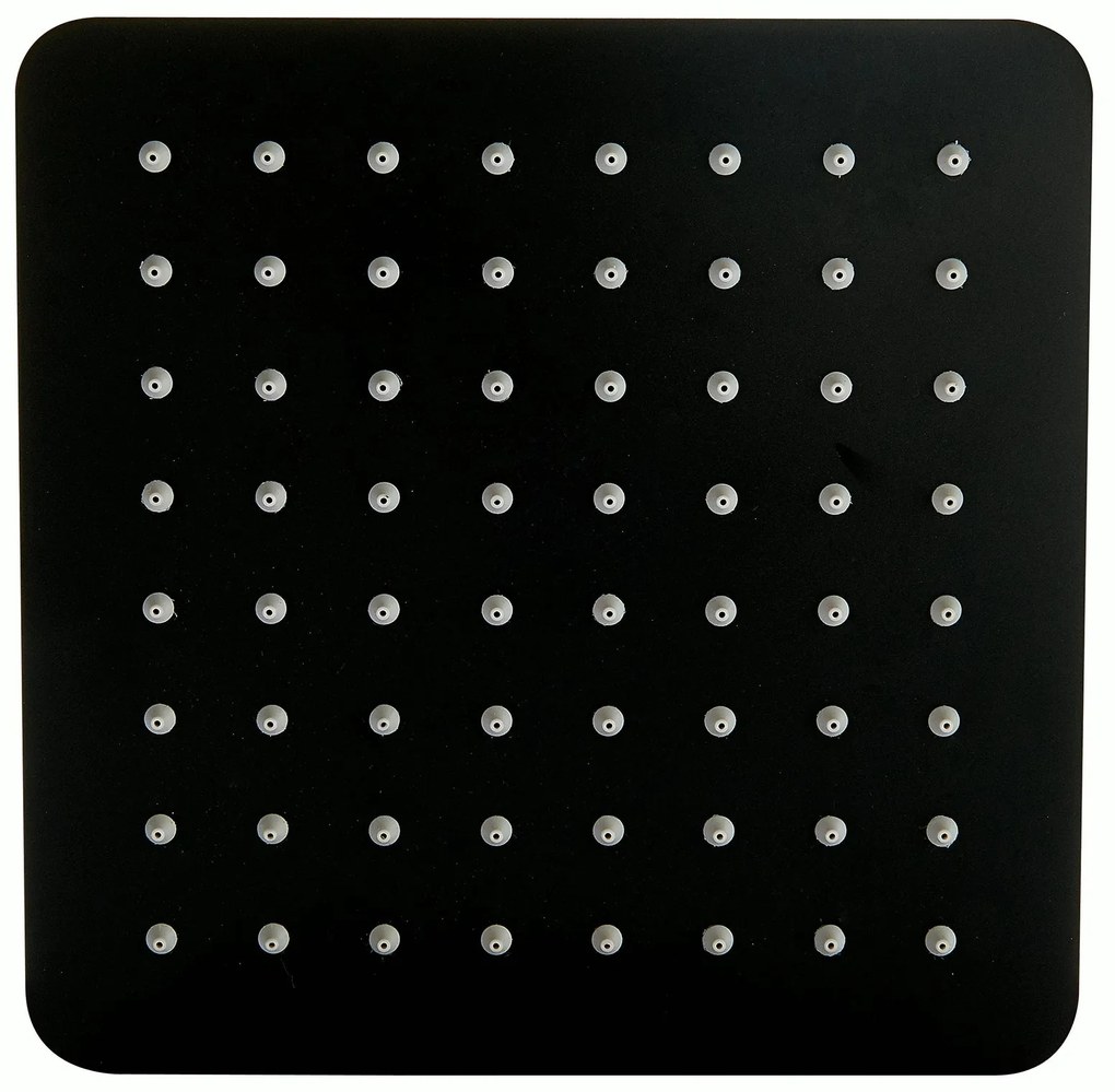 Deszczownica ze stali nierdzewnej DPG2023Super płaski w kolorze czarnym - 20 x 20 cm