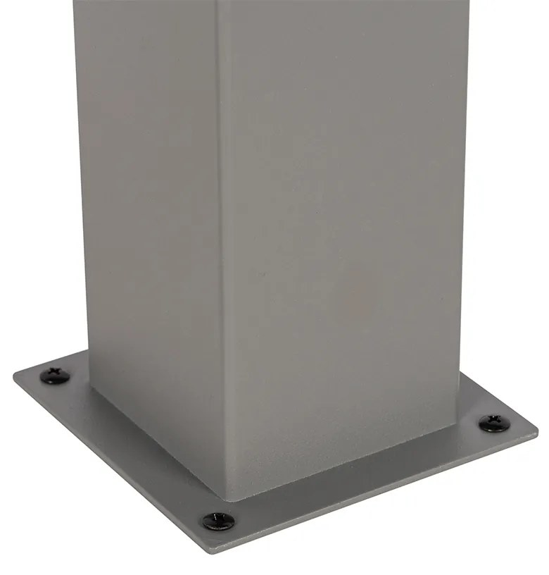 Zewnetrzna Nowoczesna lampa podłogowa zewnętrzna szara 30 cm IP44 - Denmark Nowoczesny Oswietlenie zewnetrzne