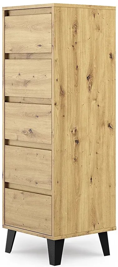 Wysoka nowoczesna komoda z szufladami dąb artisan E2-B92