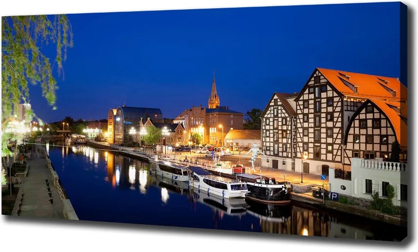 Foto obraz na płótnie Bydgoszcz nocą