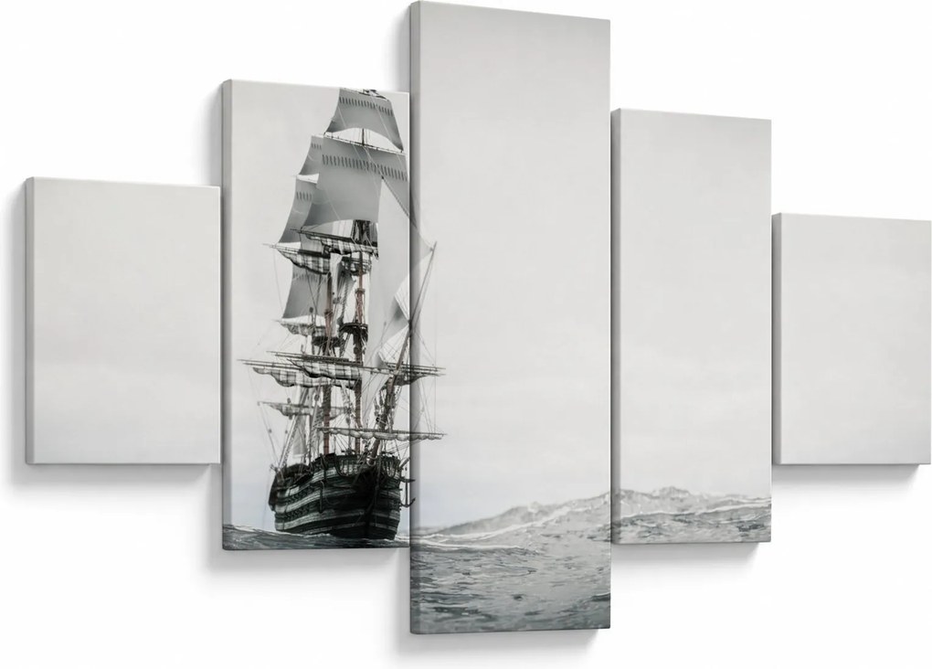 Obraz - Statek płynący po oceanie (125x70 cm)