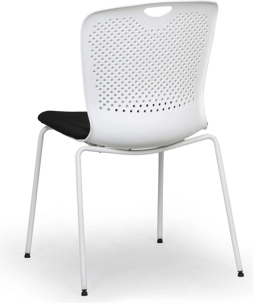 Krzesło konferencyjne plastikowe OPEN, biały/czarny