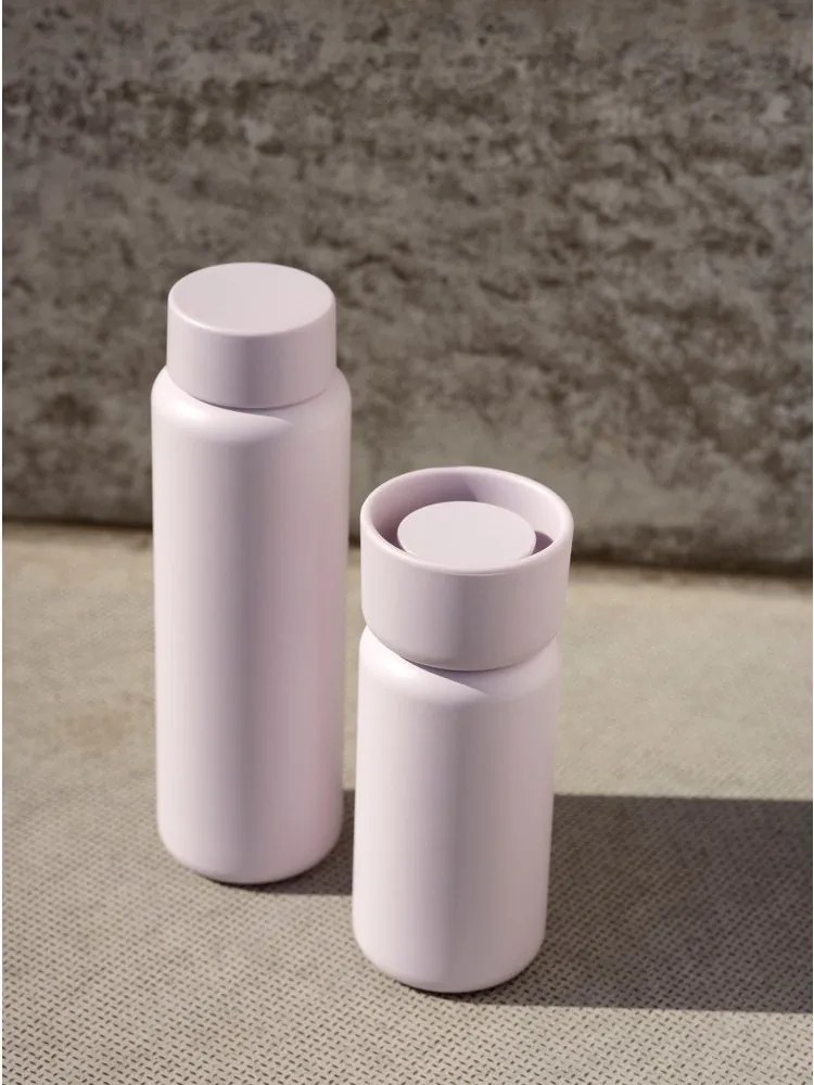 Jasnoróżowy kubek termiczny ze stali nierdzewnej 400 ml Singles – Zone