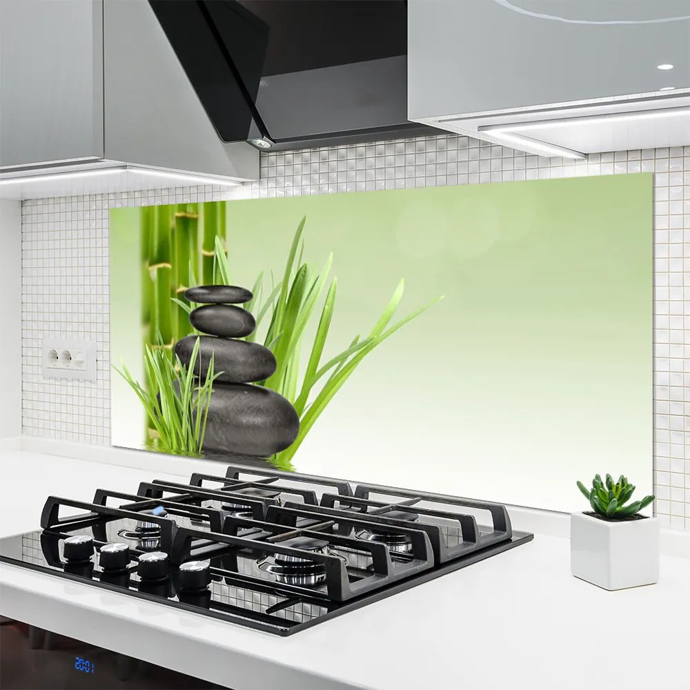 Panel Szklany Świeżość Zielonego Bambusa