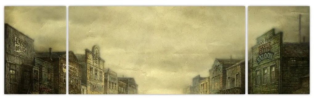 Obraz westernowego miasteczka (170x50 cm)