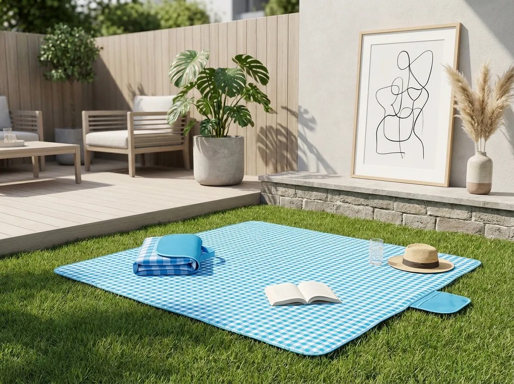 Składana mata plażowa na piknik PIKNIX 145x200 cm - różne kolory Kolor: Szary