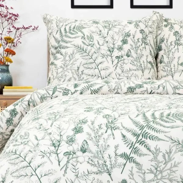 Komplet pościeli LILIANE ESSENTIALS z mikrofibry w liście 160x200 + 2*70x80 cm HOMLA