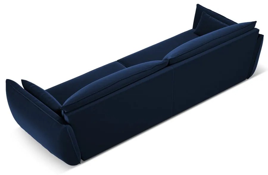 Ciemnoniebieska aksamitna sofa 248 cm Vanda – Mazzini Sofas