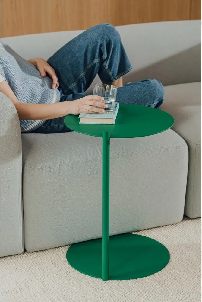 Stalowy okrągły stolik 41x40 cm Ande – noo.ma