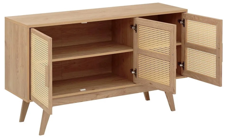 Niska komoda w dekorze dębu w naturalnym kolorze 128x75 cm Bridget – Støraa