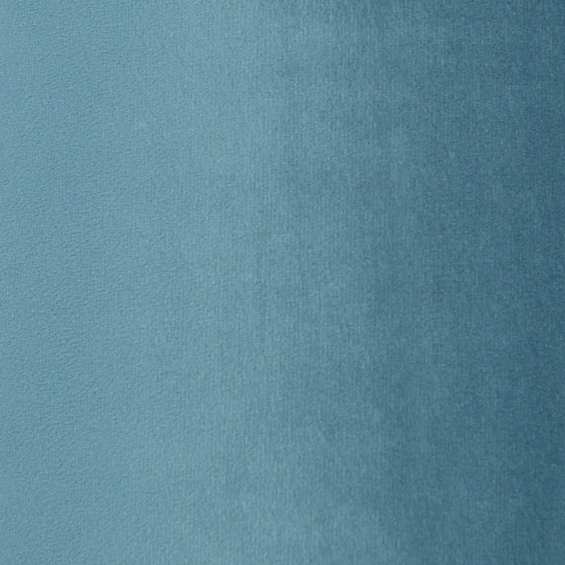 Aksamitny klosz lampy niebieski 20/20/20 ze złotym wnętrzem