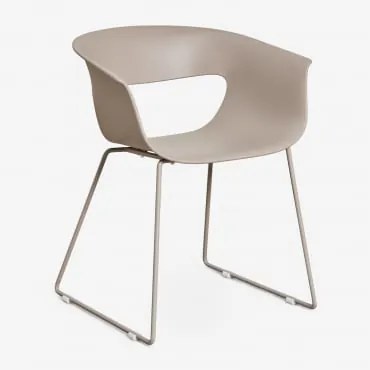 Krzesło Ogrodowe Z Polipropylenu I Stali Alanys Moka Brown - Sklum