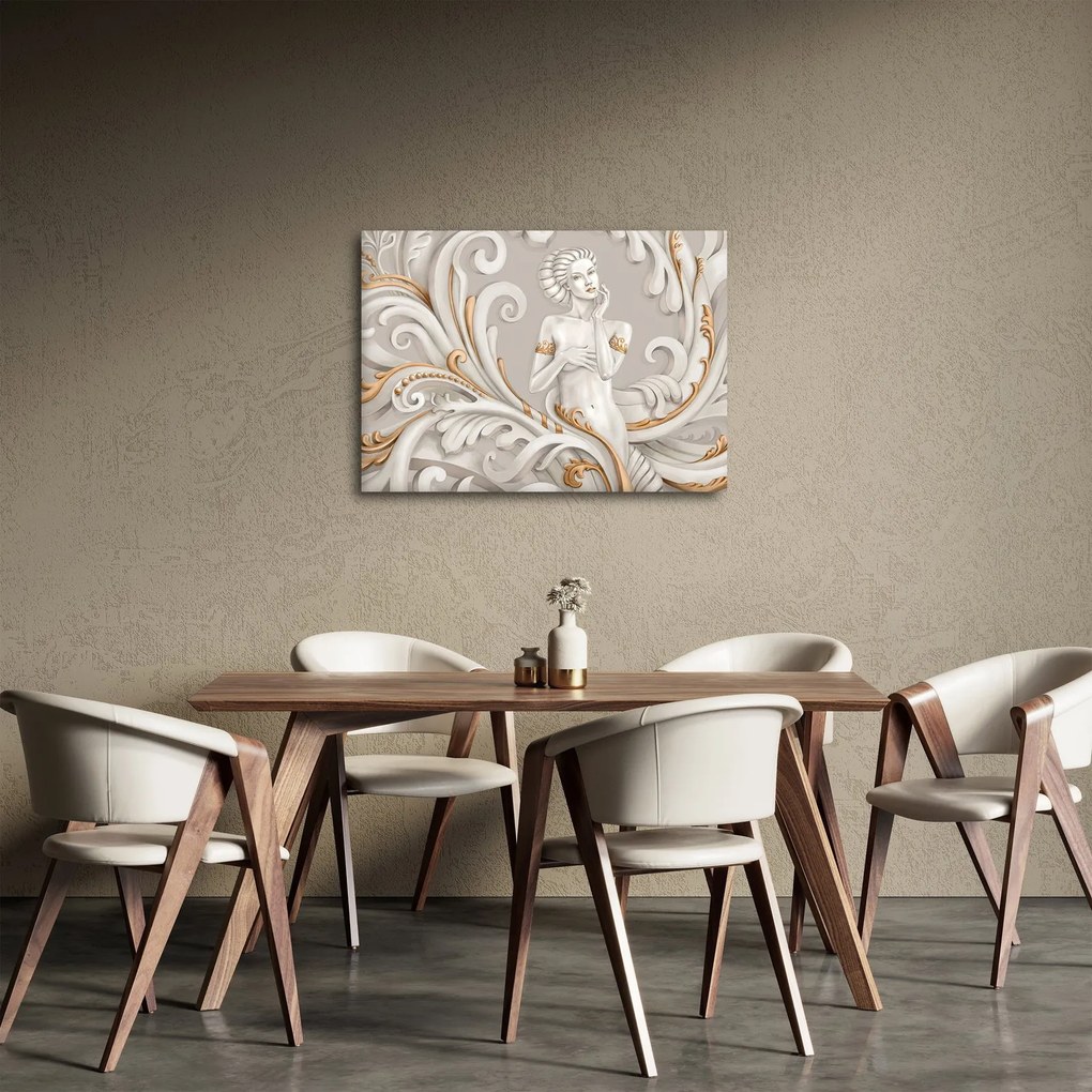 Obraz bogini na ozdobnym tle (70x50 cm)