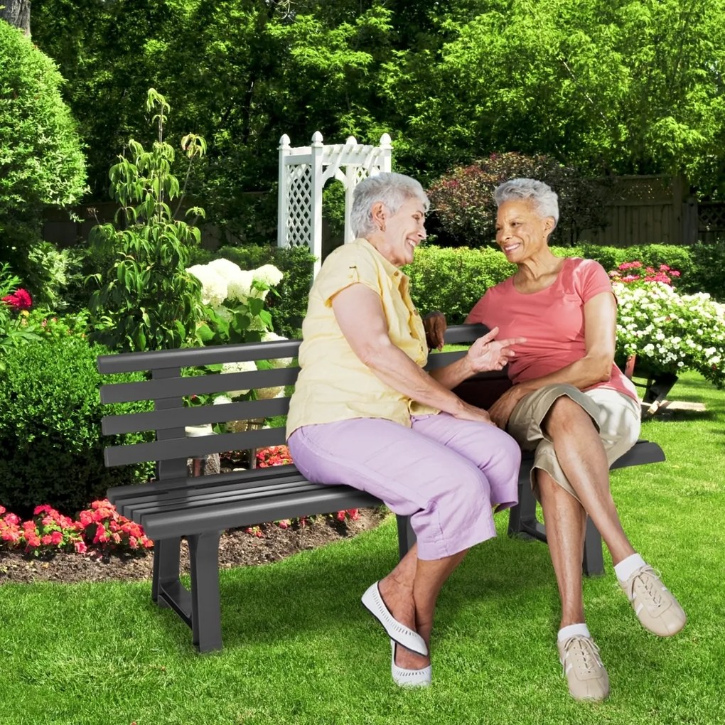 Ławka ogrodowa ORCHIDEA, 145x49x74cm, antracytowa I.P.A.E-Progarden