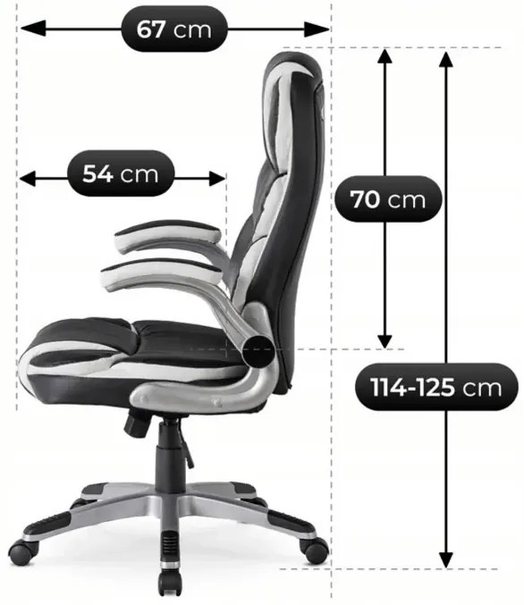Czarny fotel obrotowy  P8-G53