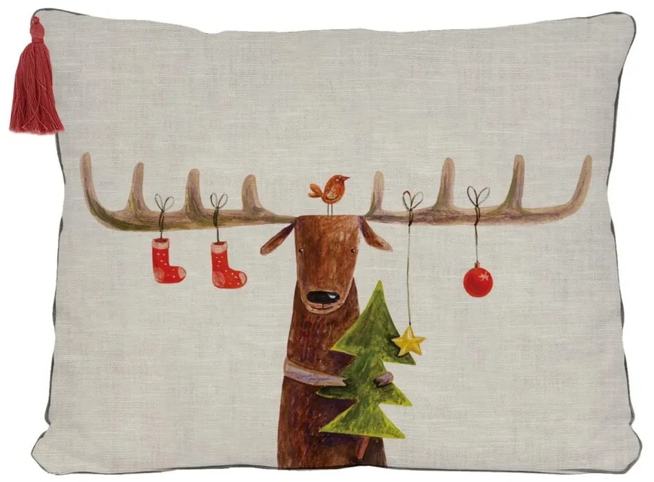 Poduszka świąteczna Little Nice Things Reindeer, 35x50 cm