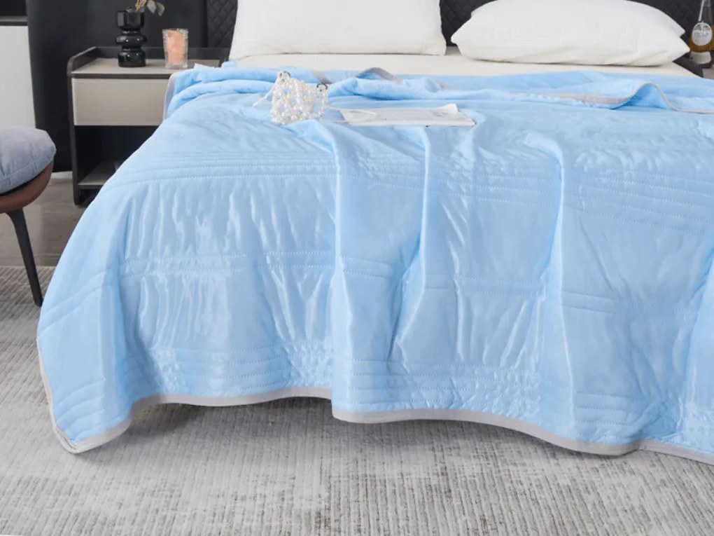 Chłodząca letnia kołdra CELIA, niebieska Rozmiar: 140 x 200 cm