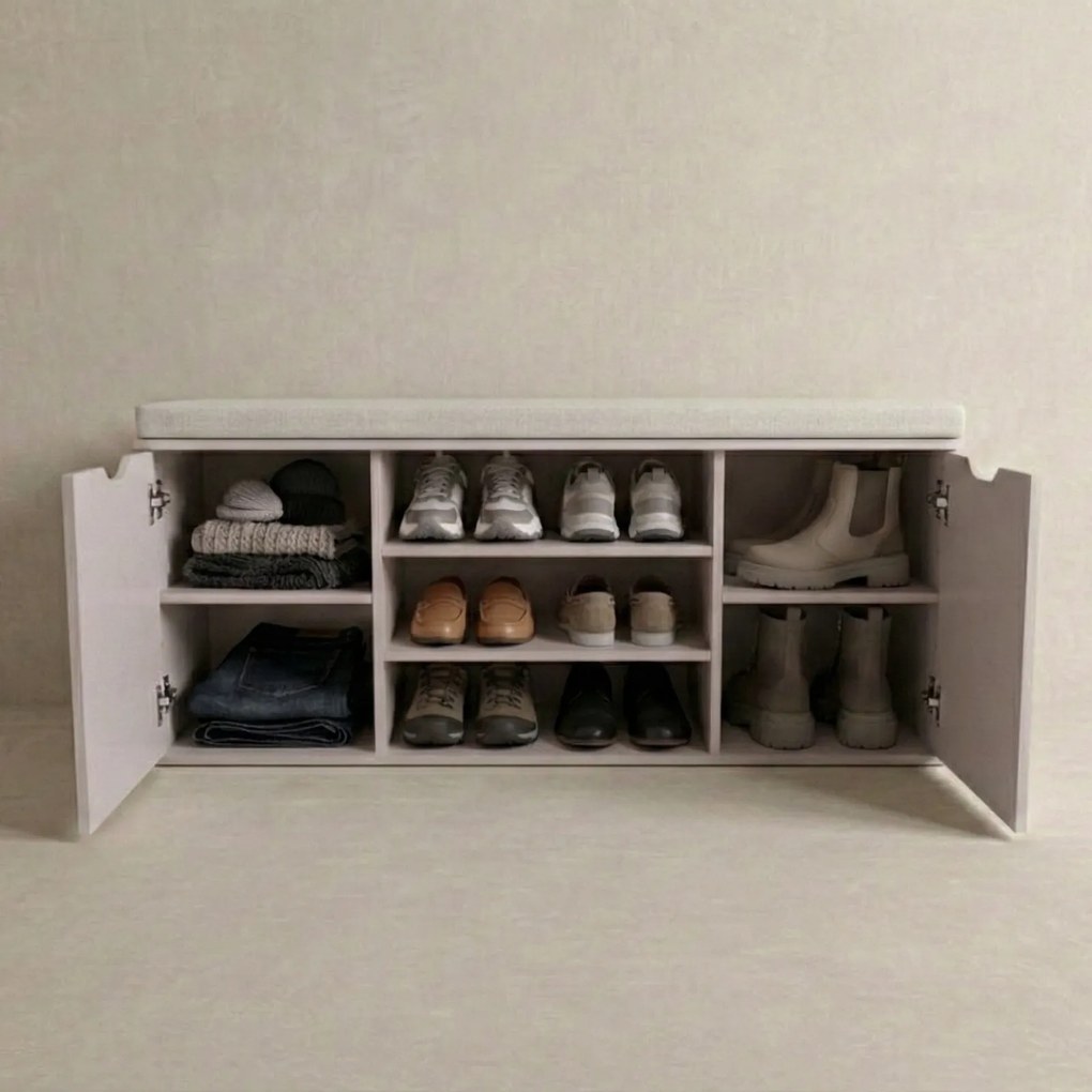 Szafka na buty z siedziskiem PORTA, 103 x 30 x 46 cm