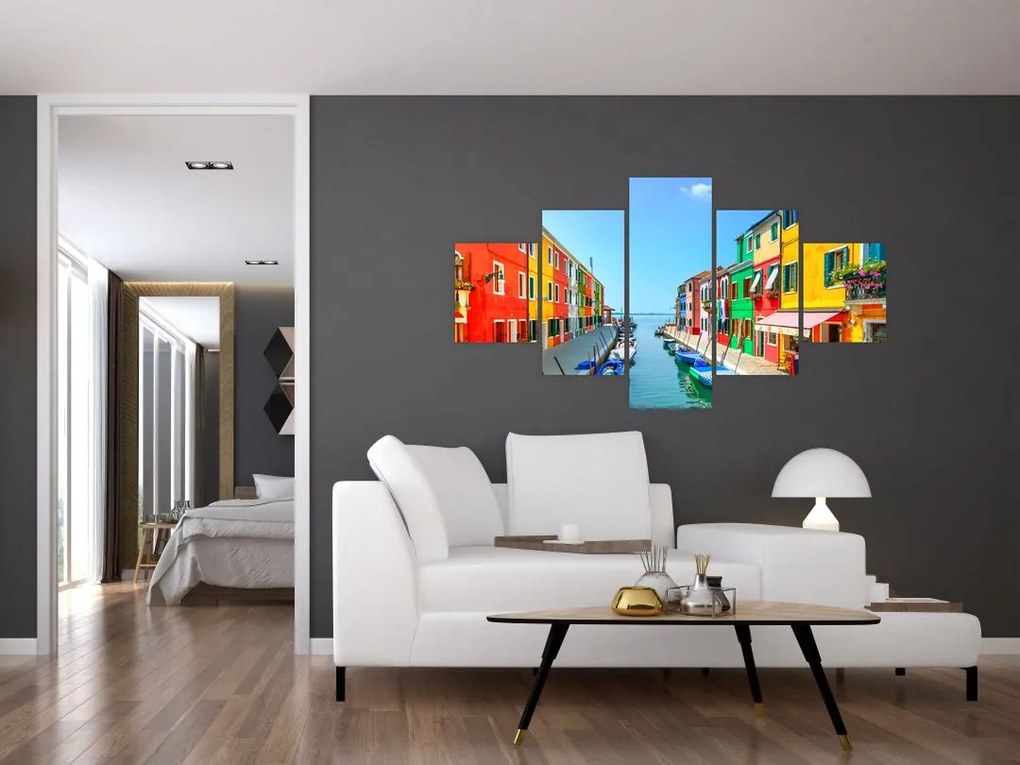 Obraz - Wyspa Burano, Wenecja, Włochy (125x70 cm)
