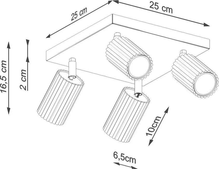 Szarobrązowa metalowa lampa punktowa ø 6,5 cm Gleam – Sollux