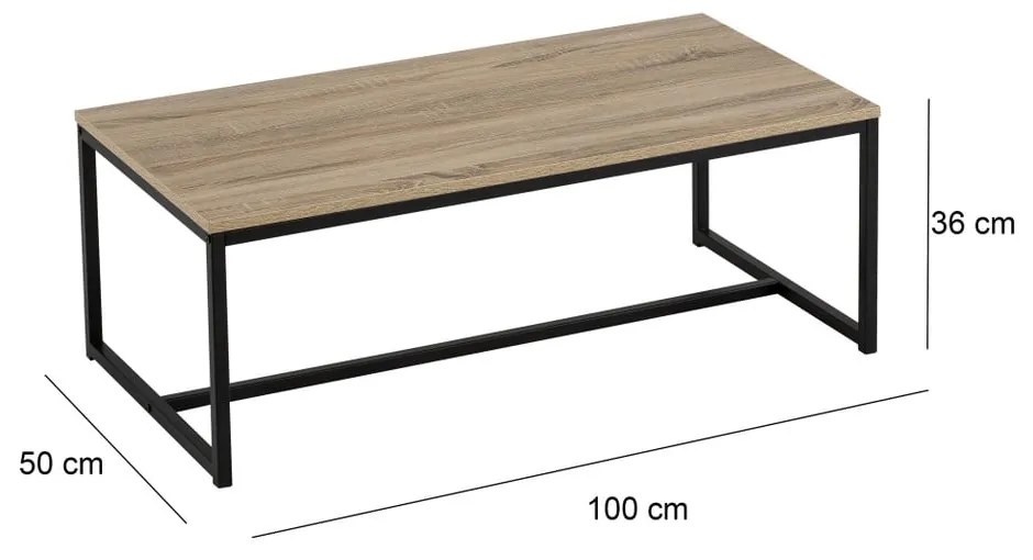 Stolik w naturalnym kolorze 50x100 cm Urban – Casa Selección