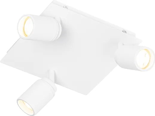 Nowoczesny reflektor łazienkowy biały kwadratowy 3-punktowy IP44 - Ducha