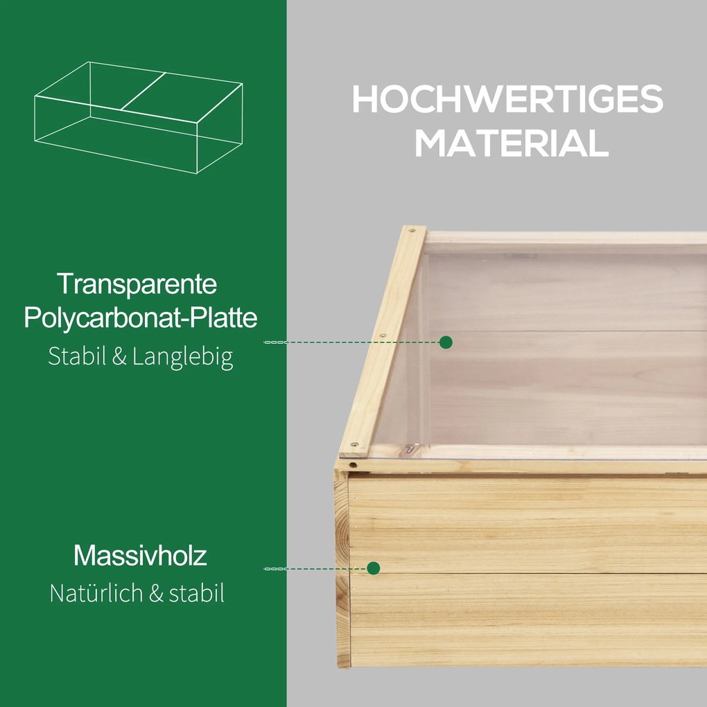 Drewniana szklarnia Outsunny