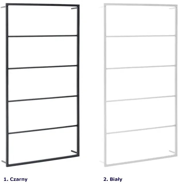 Biała nowoczesna drabinka do łazienki H6-P20