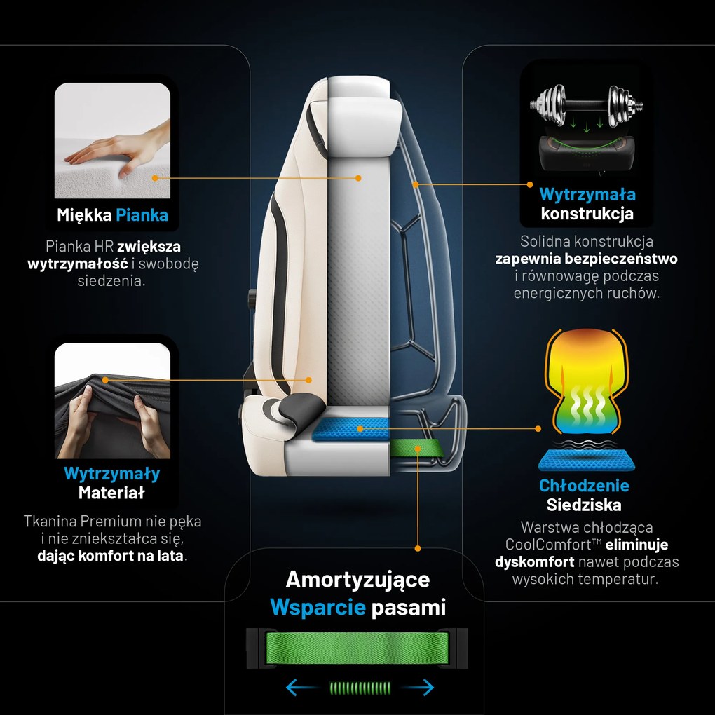 Fotel Gamingowy Diablo X.Eye Prime, Normal Size, Desert Storm