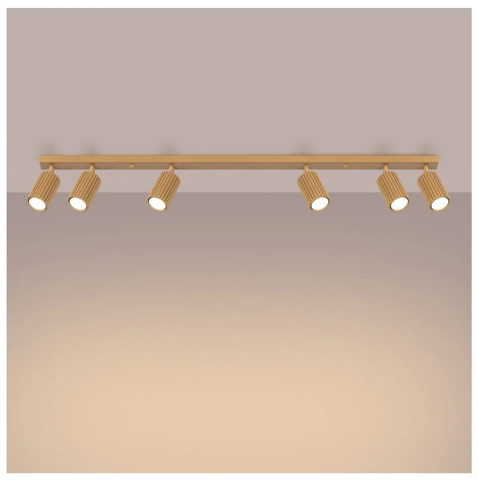 Lampa sufitowa w kolorze złota 6,5x117 cm Gleam – Nice Lamps