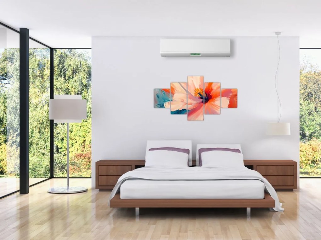 Obraz - Malowany kwiat (125x70 cm)