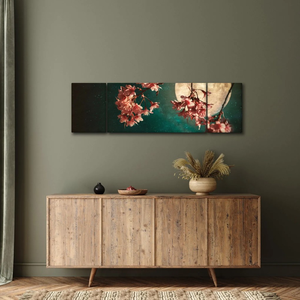 Obraz - Kwiat wiśni podczas pełni (170x50 cm)
