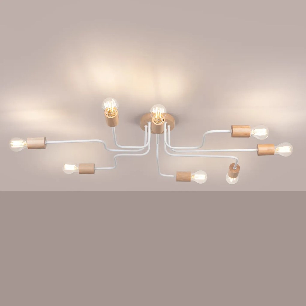 Żyrandol TIMBO 8 biały SOLLUX  LIGHTING
